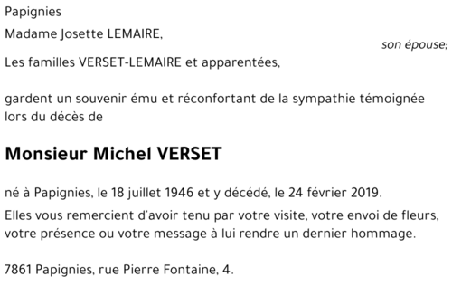 Michel VERSET