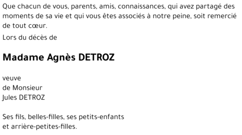 Agnès DETROZ