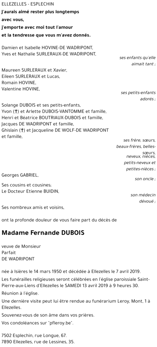 Fernande Dubois