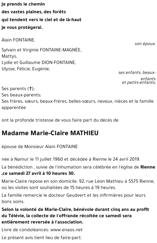 Marie-Claire MATHIEU