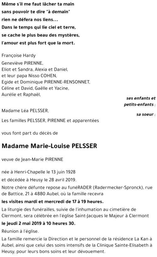 Marie-Louise PELSSER