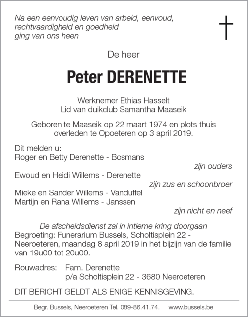 Peter DERENETTE