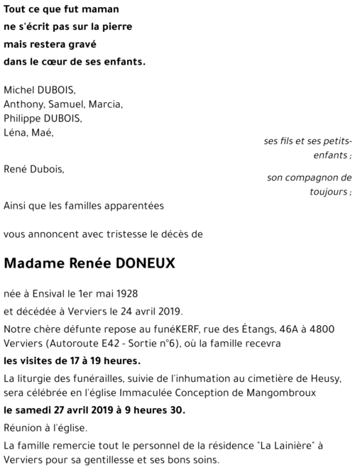 Renée DONEUX
