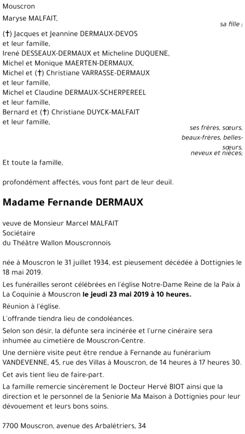 Fernande DERMAUX