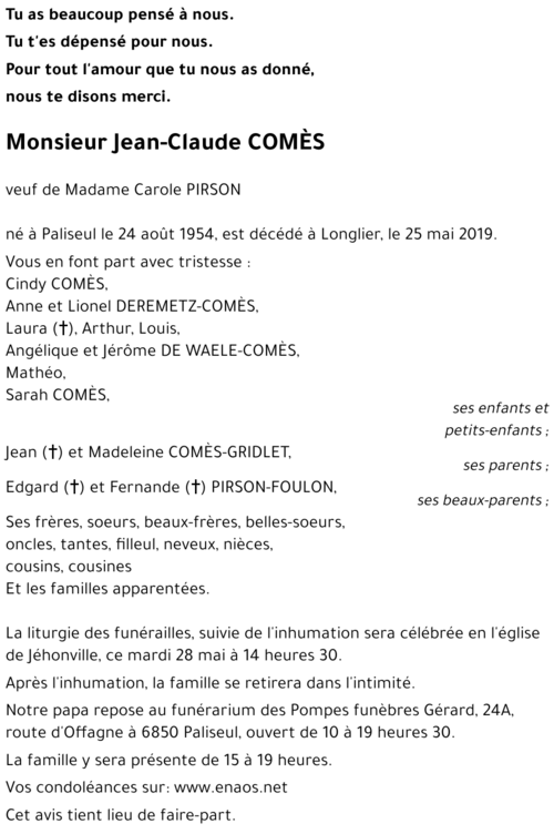 Jean-Claude COMÈS