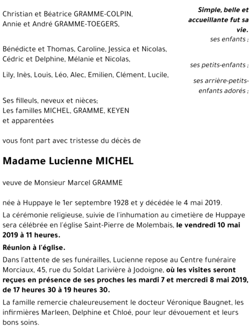 Lucienne MICHEL