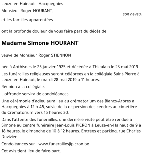 Simone HOURANT