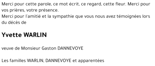 Yvette WARLIN