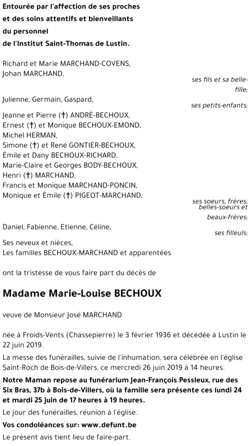 Marie-Louise BECHOUX