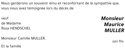 Maurice MULLER
