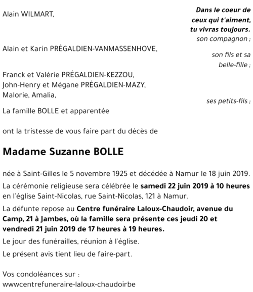 Suzanne BOLLE
