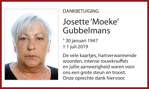 Josette 'Moeke' Gubbelmans