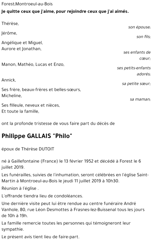 Philippe GALLAIS