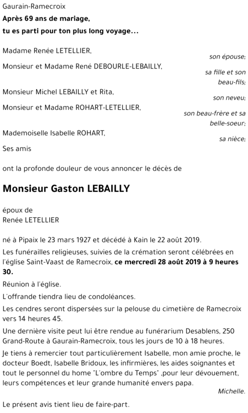 Gaston LEBAILLY