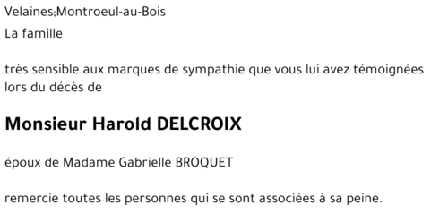 Harold DELCROIX