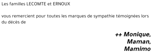 Monique ERNOUX