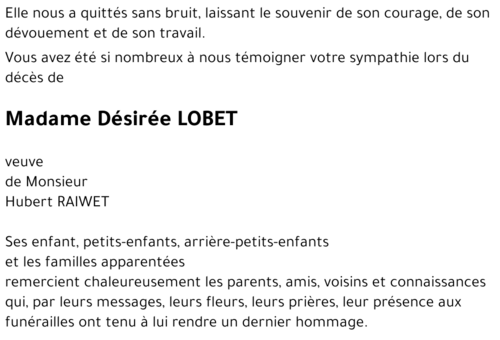 Désirée LOBET