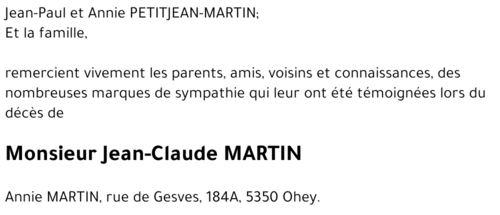 Jean-Claude MARTIN