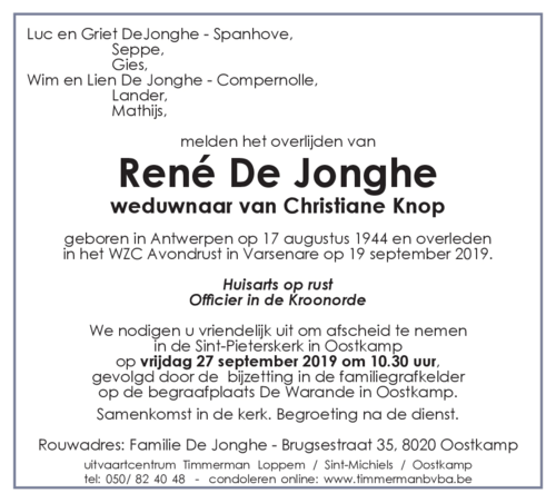 René De Jonghe