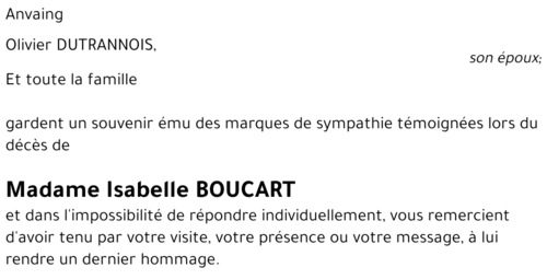 Isabelle BOUCART