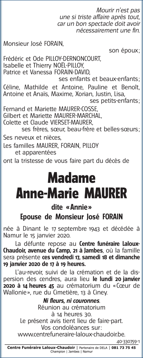 Anne-Marie MAURER