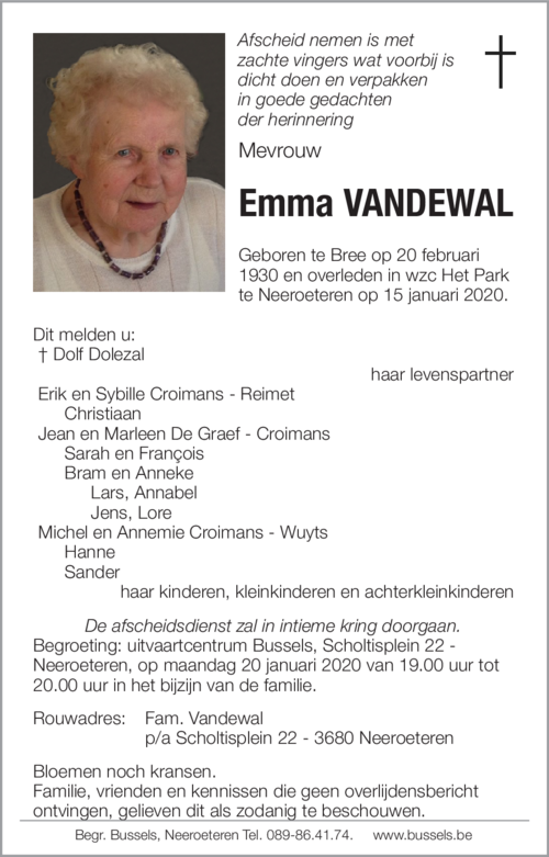 Emma VANDEWAL