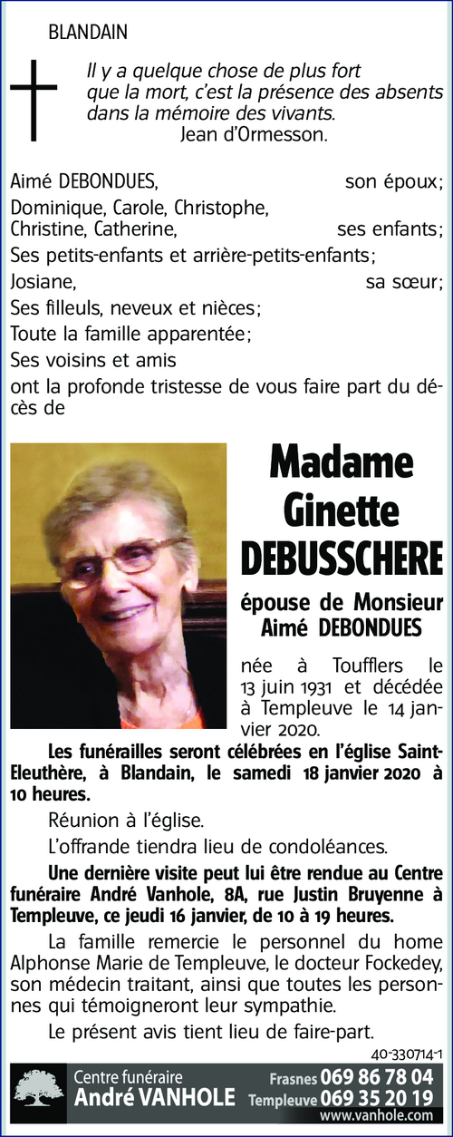 Ginette DEBUSSCHERE