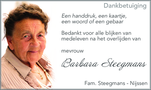 BARBARA STEEGMANS