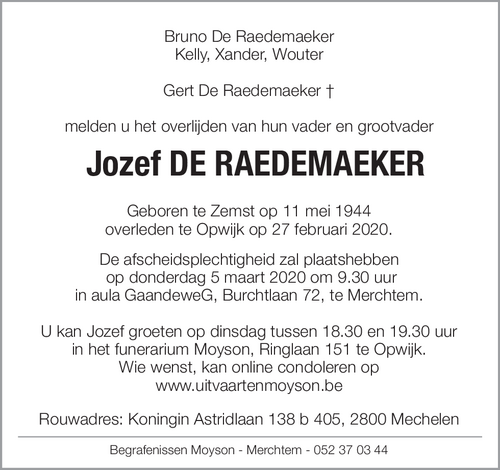 Jozef De Raedemaeker