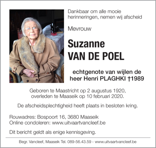 Suzanne Van de Poel