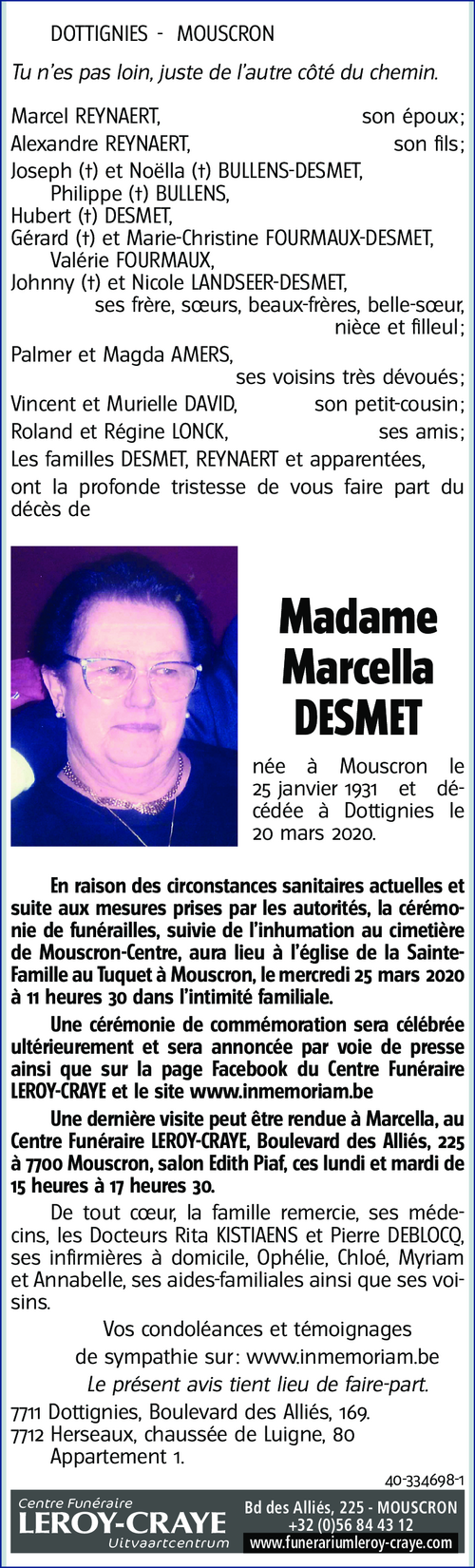 Marcella DESMET