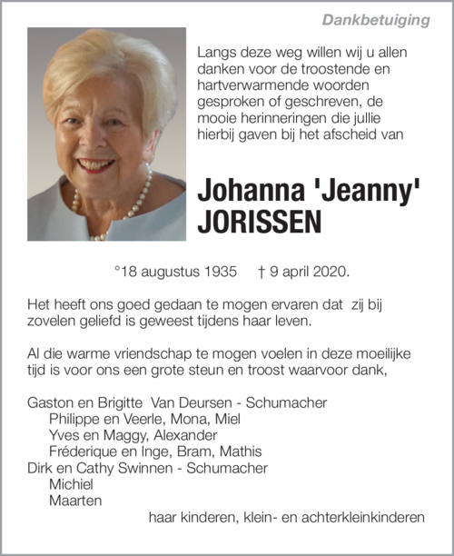Johanna 'Jeanny' JORISSEN