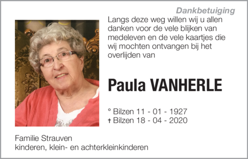 Paula VANHERLE