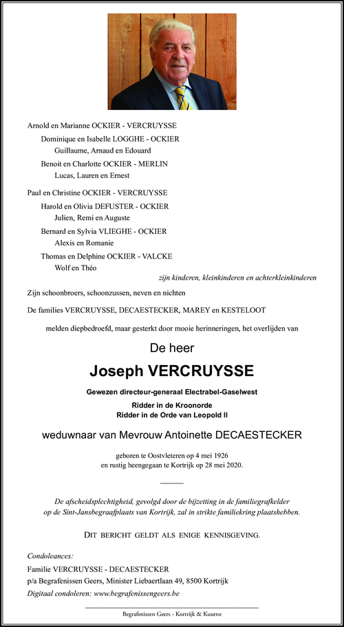 Joseph VERCRUYSSE