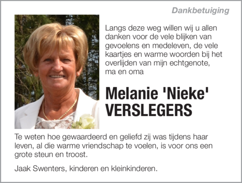 Melanie 'Nieke' Verslegers