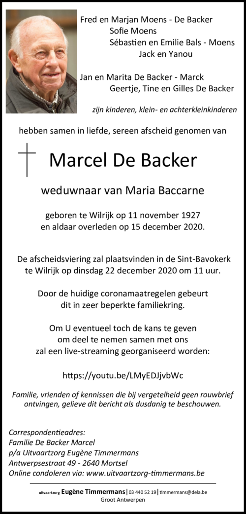 Marcel De Backer