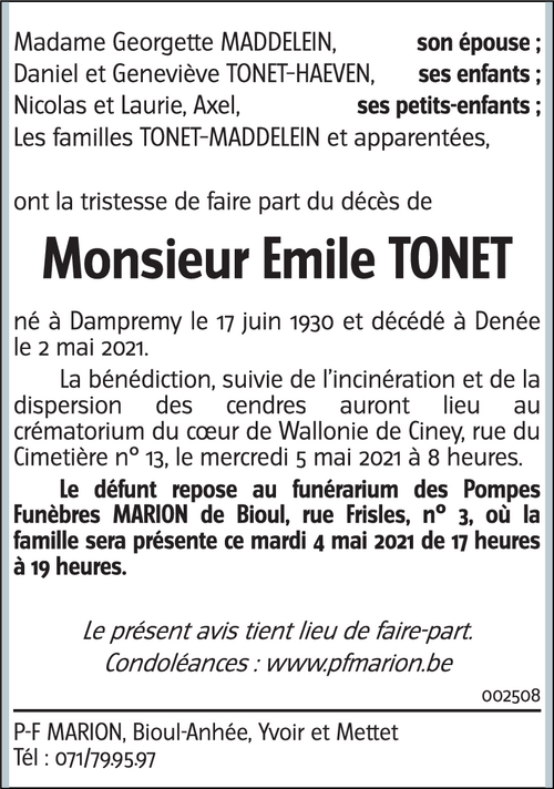 Emile TONET