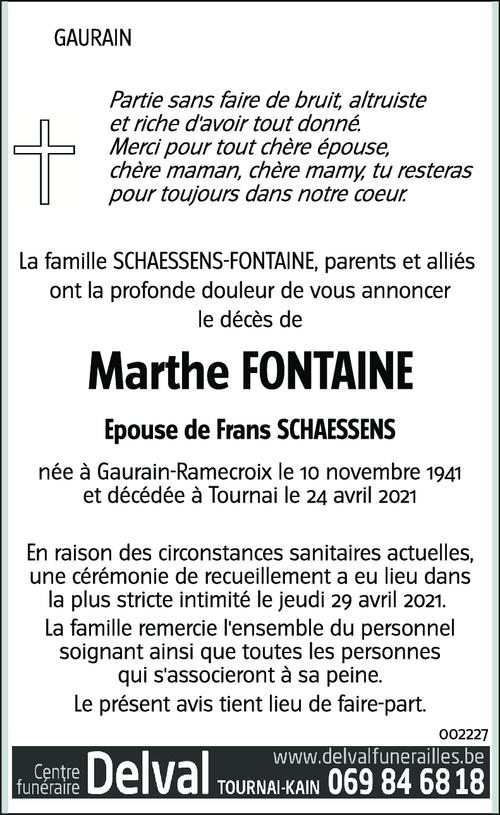 Marthe FONTAINE
