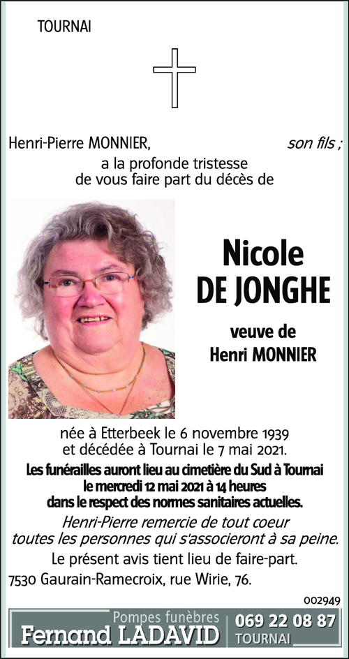 Nicole DE JONGHE