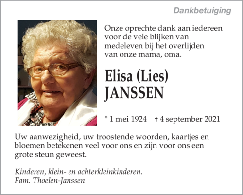 Elisa (Lies) Janssen