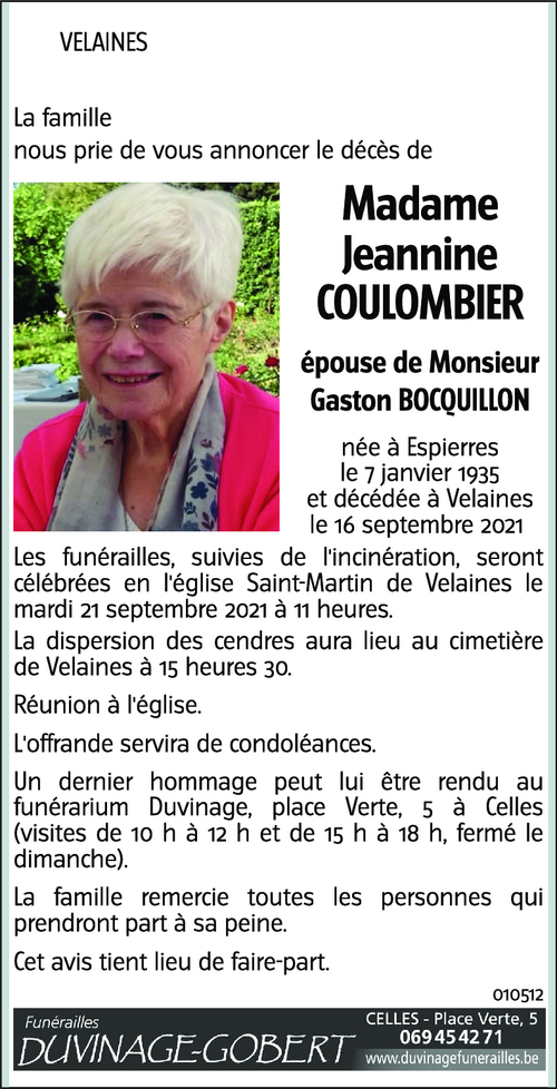 Jeannine COULOMBIER