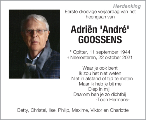 Adriën 'André' GOOSSENS