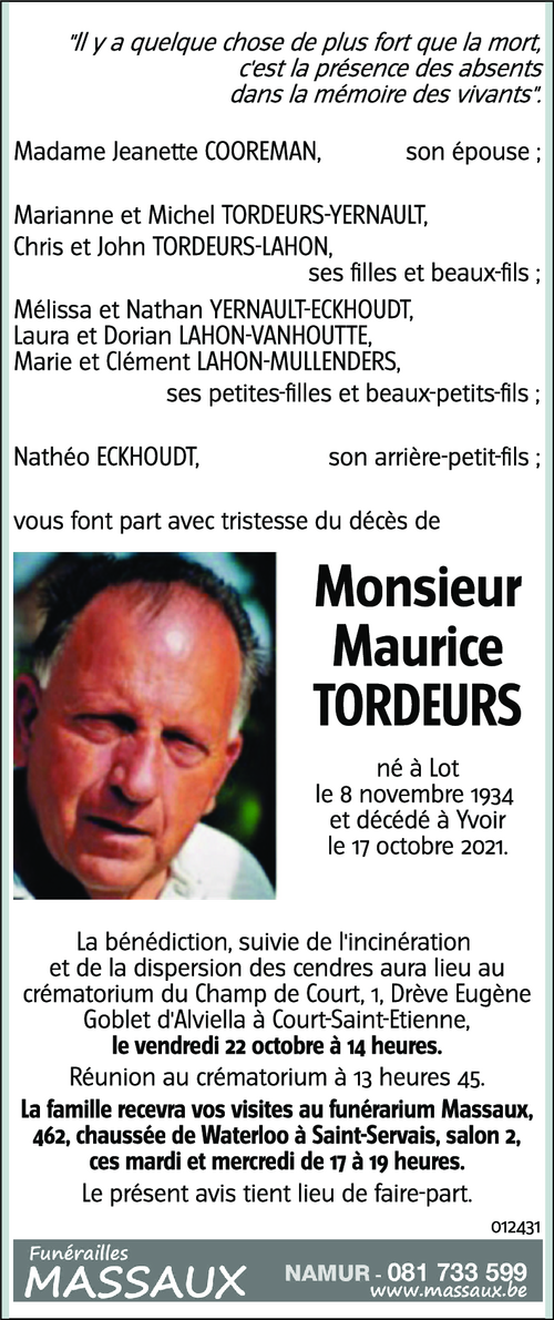 Maurice TORDEURS