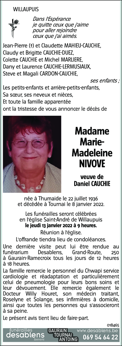 Marie-Madeleine NIVOVE