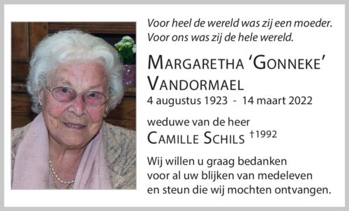Margaretha Vandormael