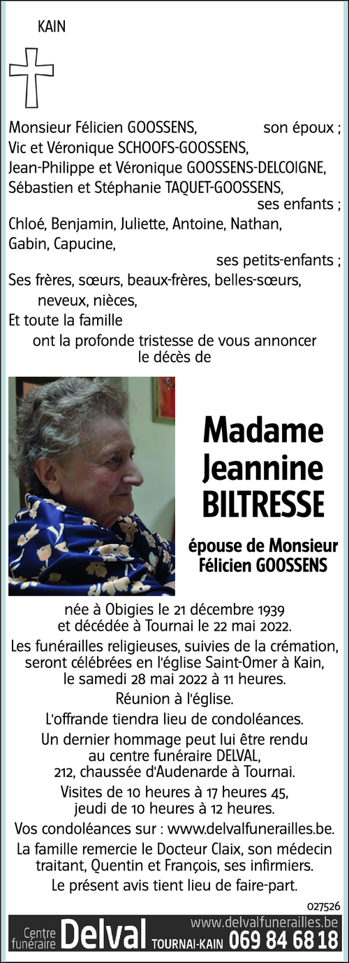 Jeannine BILTRESSE