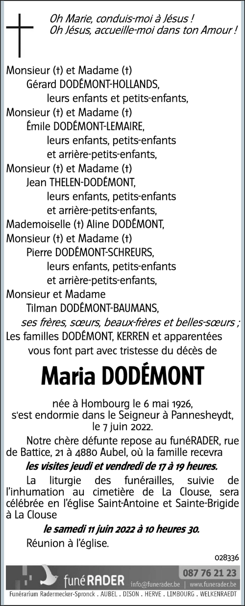 Maria DODEMONT