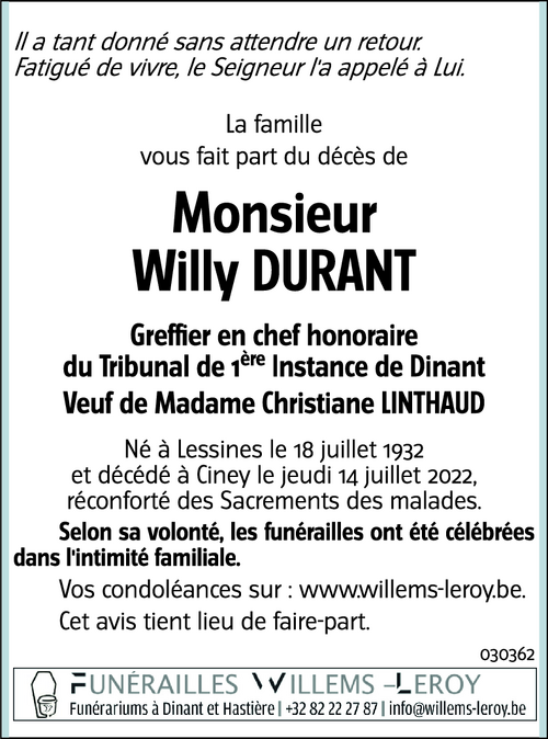 Willy DURANT