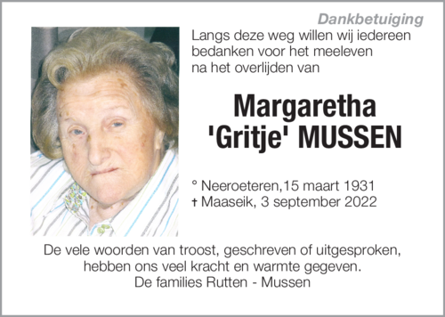 Margaretha MUSSEN