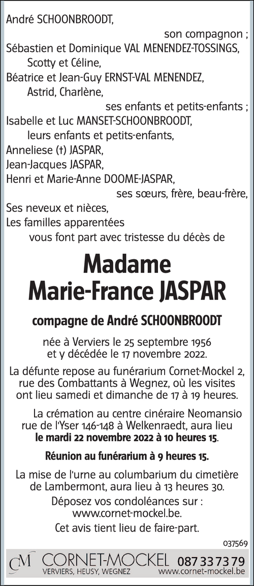 Marie-France JASPAR